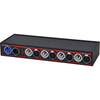 Swisson XSH-5RR-1P4 Hybrid Splitter with Rack Mounting Kit, 5-Pin XLR, DMX & RDM (XSH-5RR-1P4)