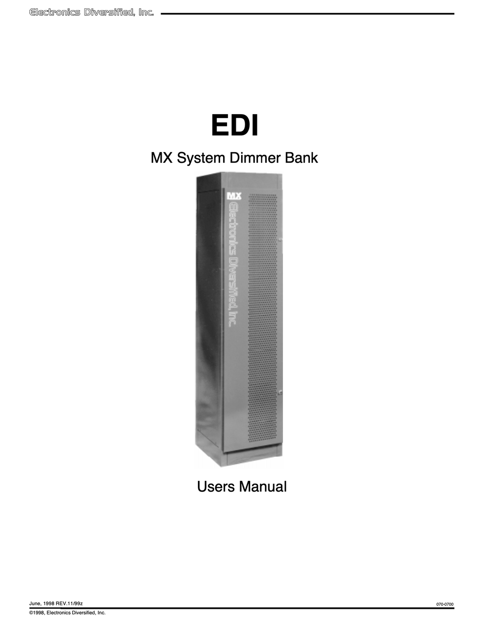 EDI MX Rack User Manual