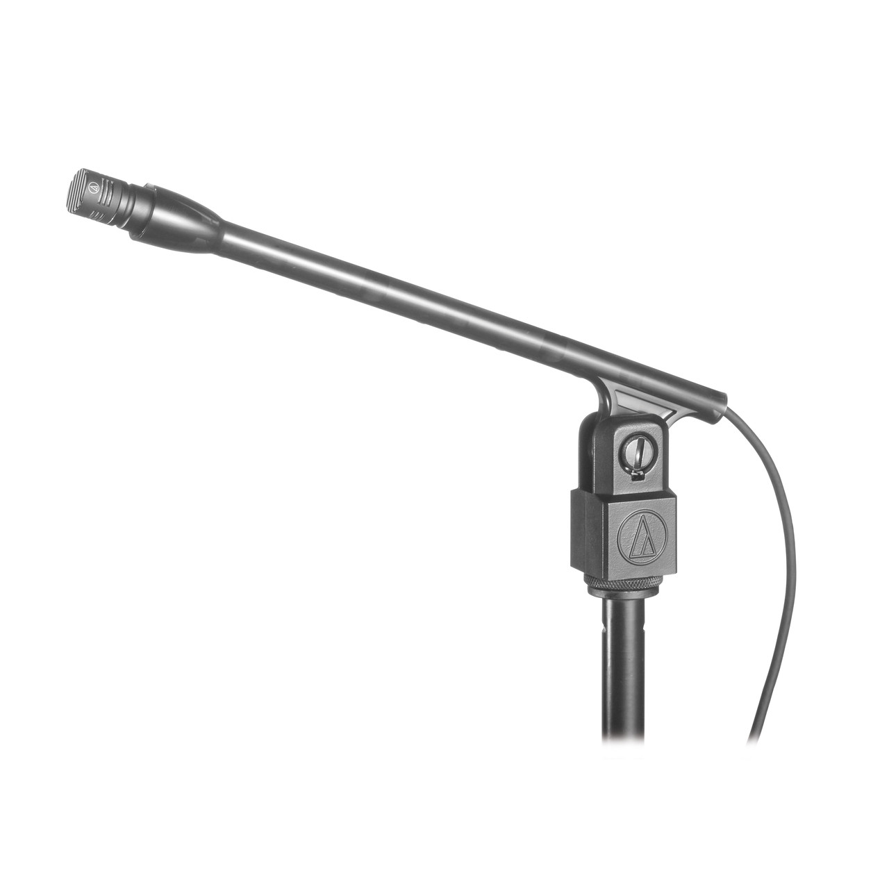 Audio-Technica AT8438 mic desk stand adapter mount - shown with Mic (not included)
