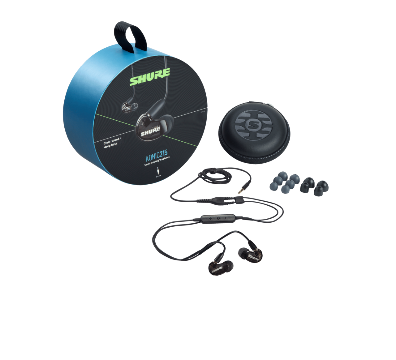 SHURE SE215DYBK+UNI-A / AONIC 215 高遮音性イヤホン トランス
