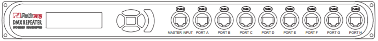 Pathway Connectivity 9118; PWREP RM P8 RJ45EC FRONT RDMHUB