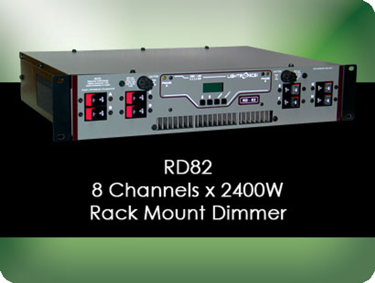 Lightronics RD82 Rack Mount Dimmer 8 Channels 2400W per Channel