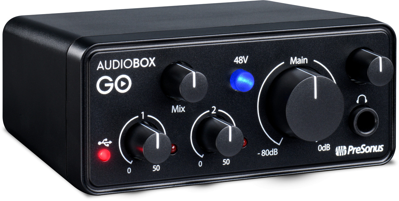 PreSonus AudioBox GO Ultra-compact, 2x2 USB Audio Interface / 96