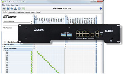 Aviom Mix320-D-MEE Personal Mixing System with Dante Interface