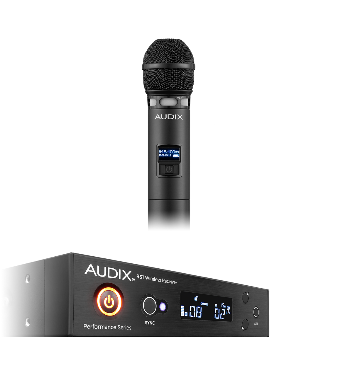 Audix AP61VX5 Wireless Microphone System – R61 True Diversity Receiver With H60/Vx5 Handheld Transmitter