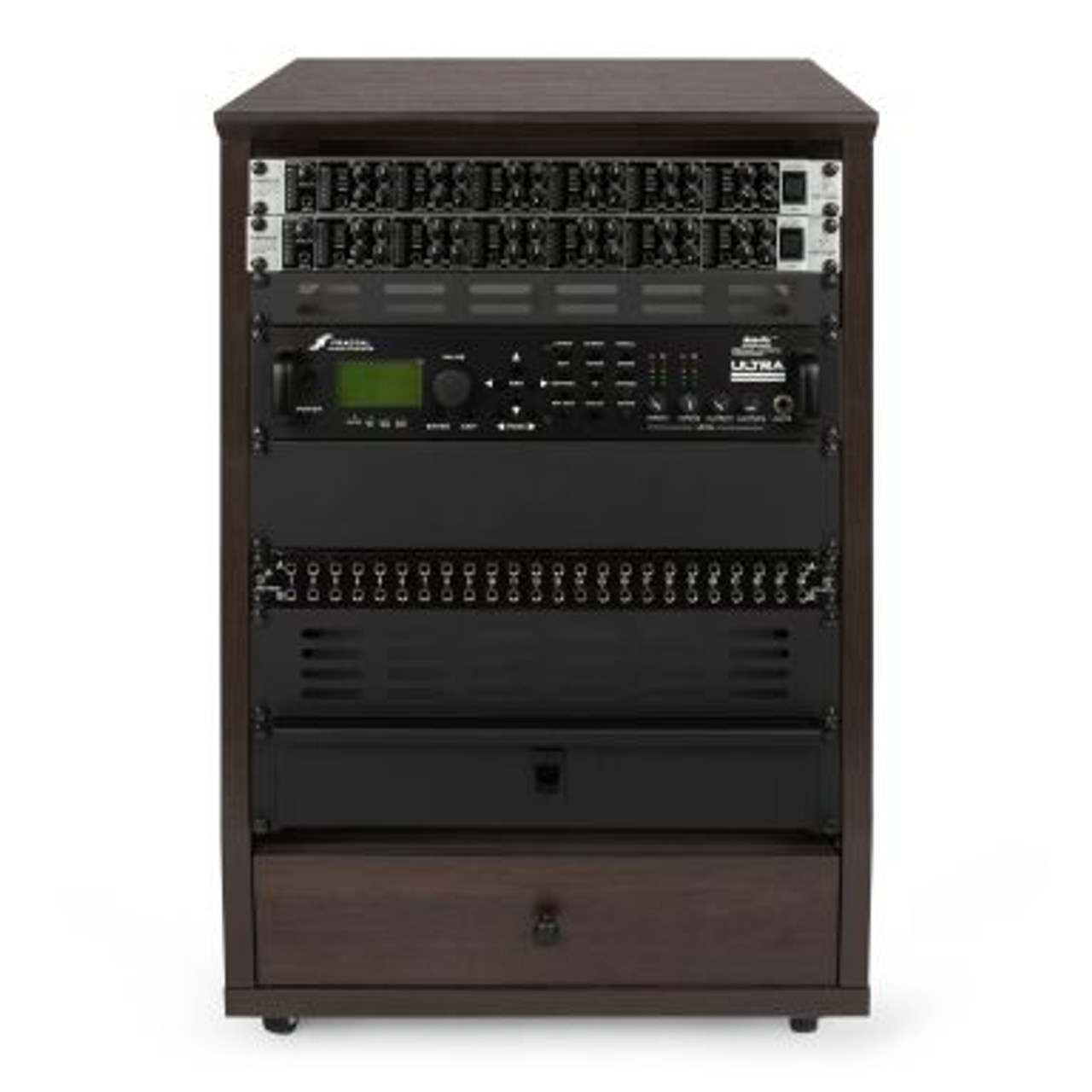 Gator GFW-ELITESTUDIORK12-BRN Frameworks Elite Angled Studio Rack