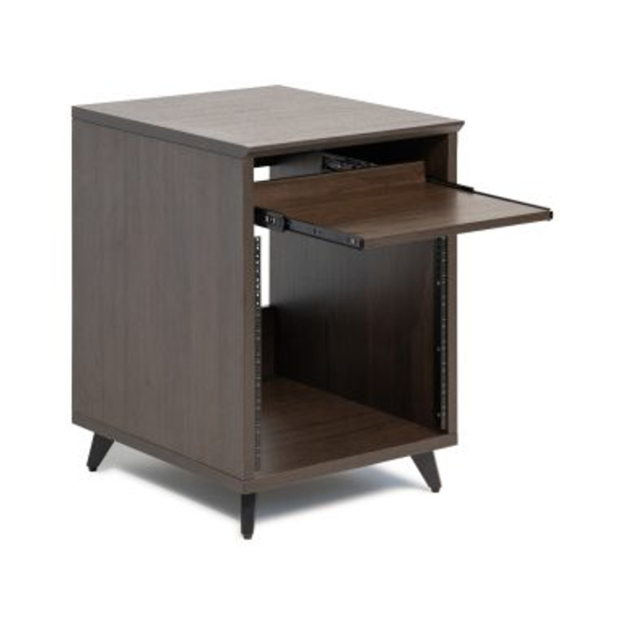 Gator GFW-ELITEDESKRK-BRN Elite Furniture Series 10U Studio Rack Table In Dark Walnut Finish