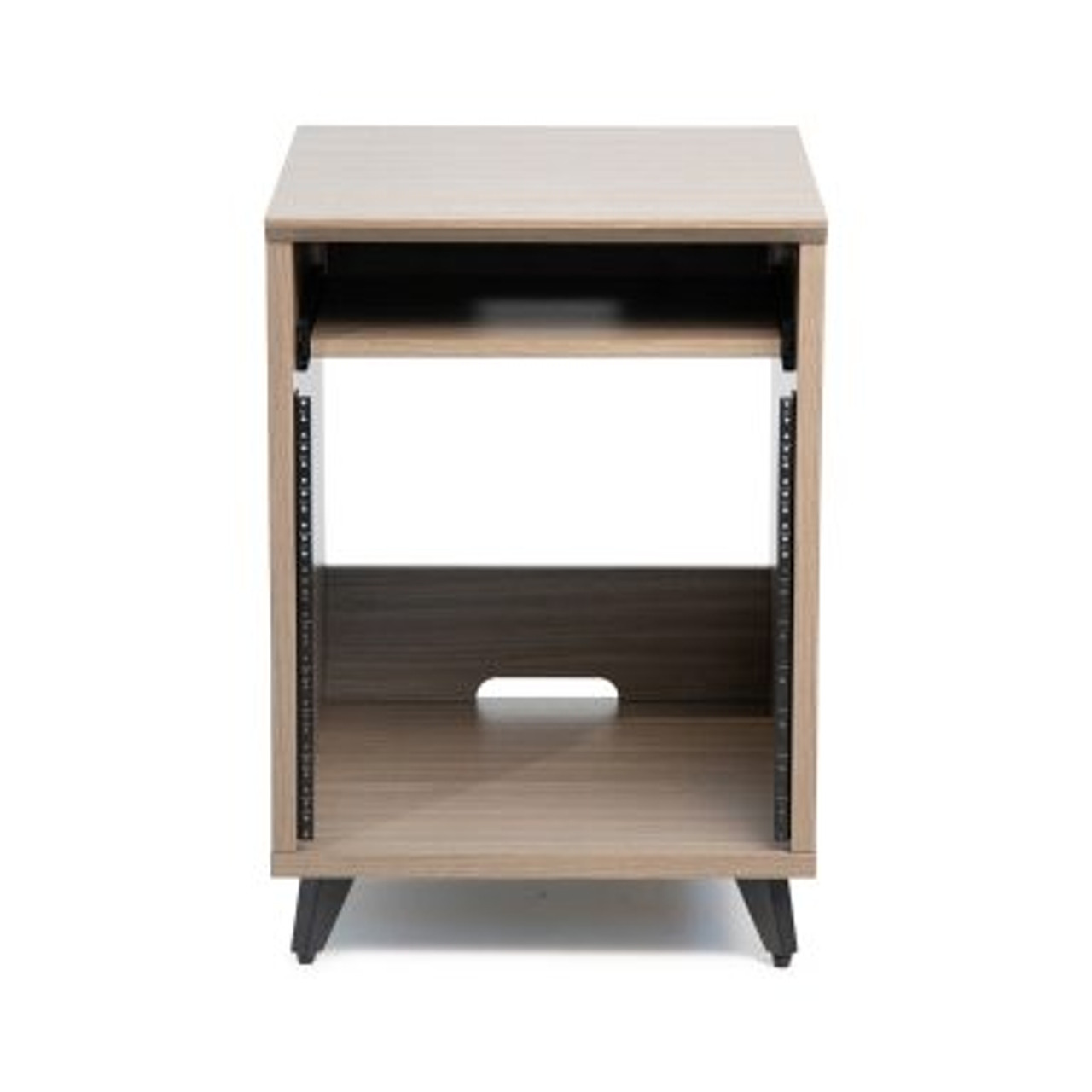 Gator GFW-ELITEDESKRK-GRY Elite Furniture Series 10U Studio Rack Table In Driftwood Grey Finish 