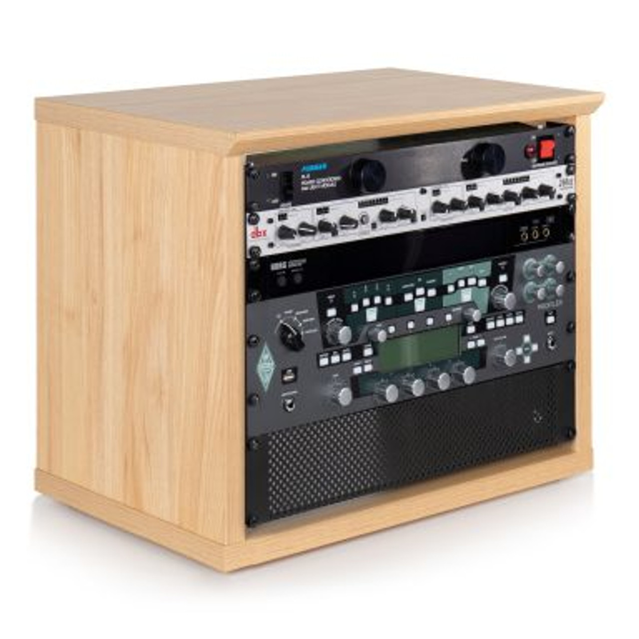 Gator GFW-ELITERK-8U-MPL Desktop Studio Rack in Natural Maple Matte Finish