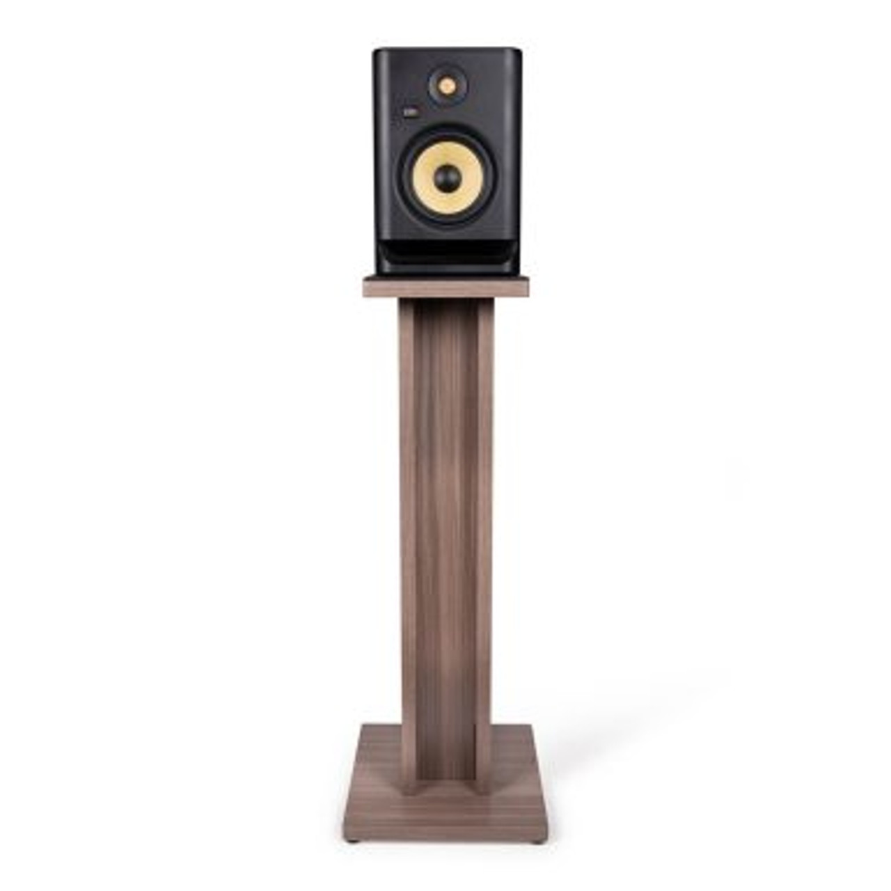 Gator GFW-ELITESPKSTMN-GRY Floor-Standing Studio Monitor Speaker Stand In Driftwood Grey Finish