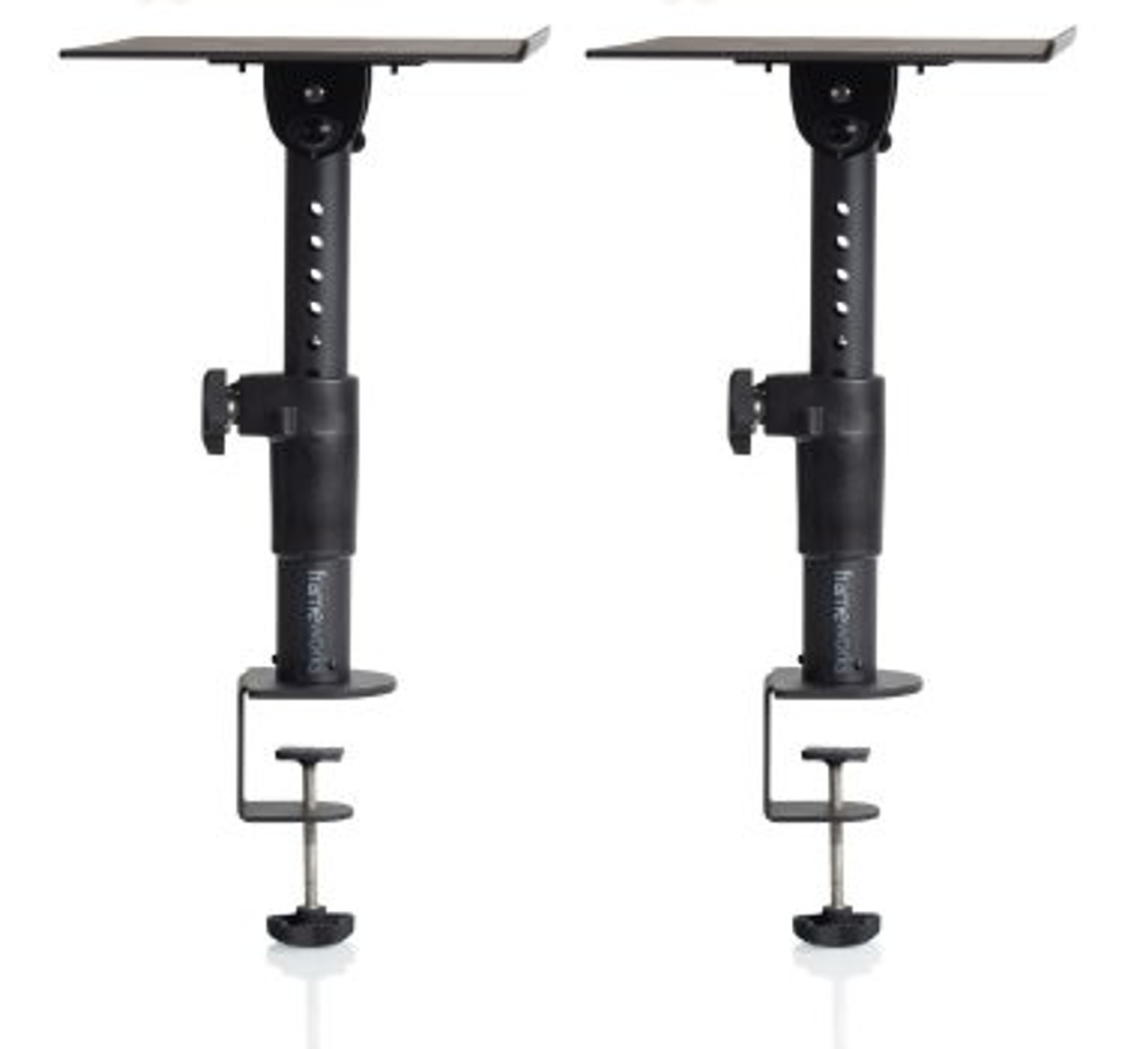 Gator GFWSPKSTMNDSKCMP Clamp-On Studio Monitor Stand With Adjustable Height