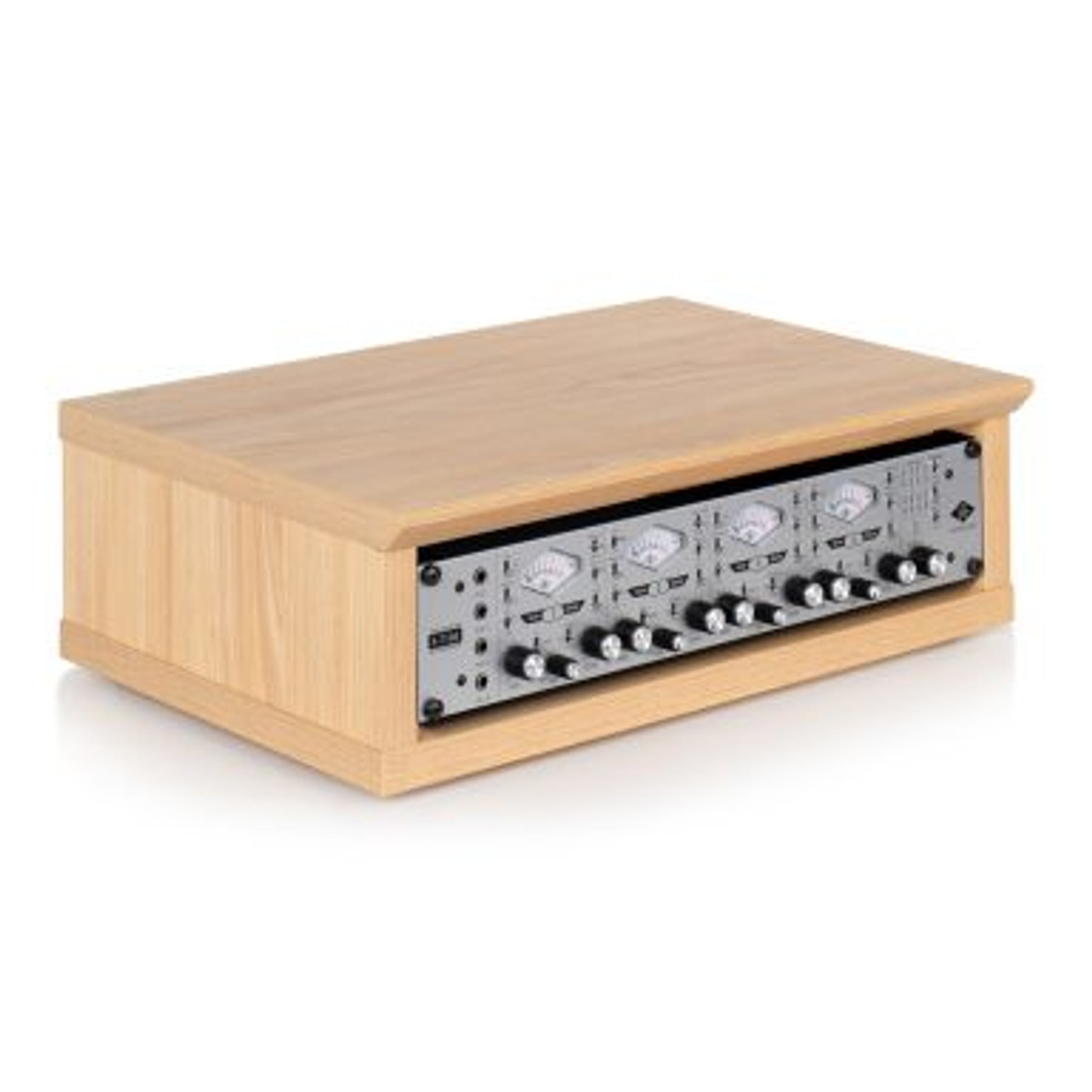 Gator GFW-ELITERK-2U-MPL Elite Furniture Series 2U Desktop Studio Rack In Natural Maple Matte Finish