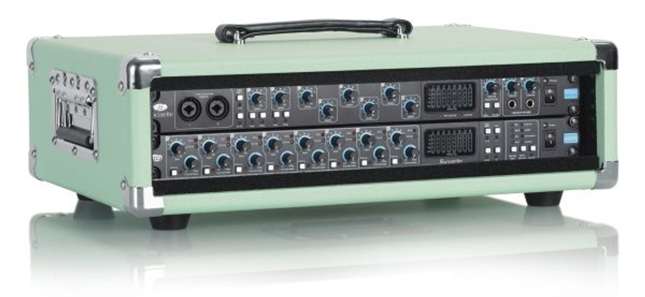 Gator GR-RETRORACK-2SG Vintage Amp Vibe Rack Case 2U Seafoam Green