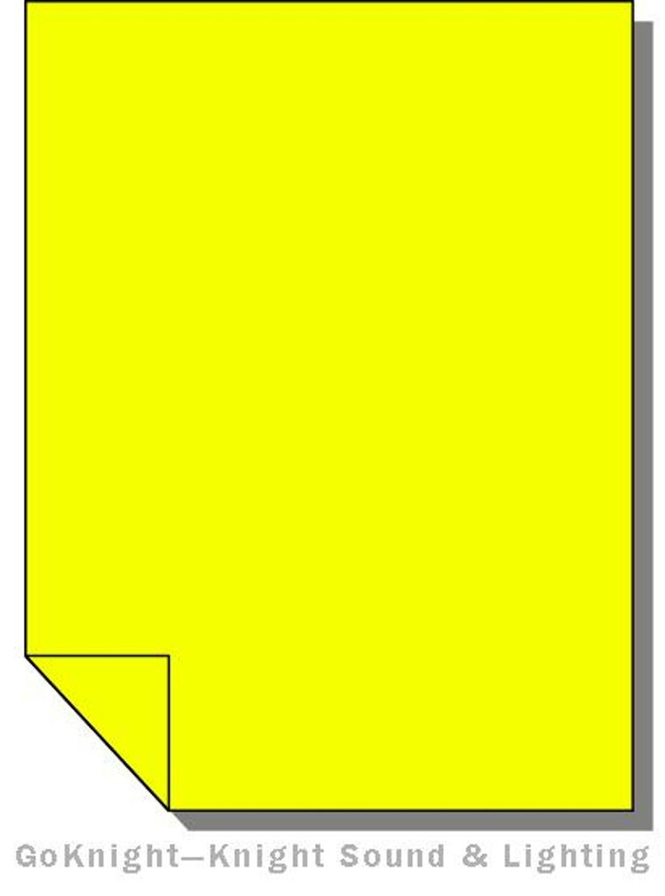 Lee Filters Lighting Gel Sheet 100 Spring Yellow 21" x 24"