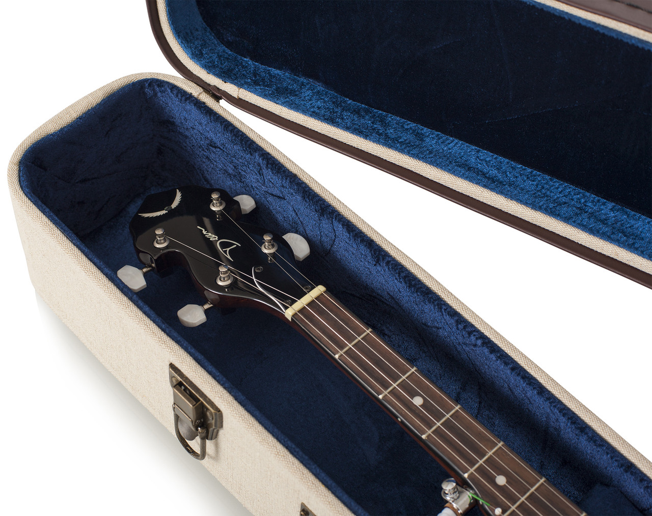 Gator Journeyman Deluxe Wood Case For Banjos - Vintage Style With Blue Velvet Interior