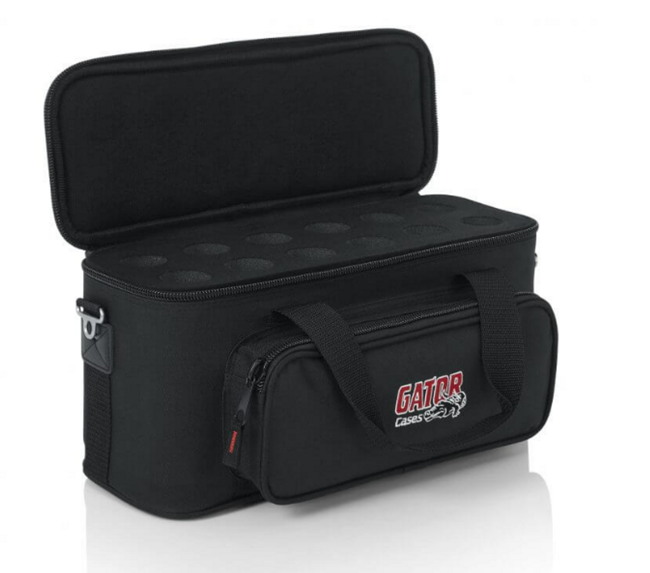 GM-12B Padded Bag for Up to 12 Mics w/ Exterior Pockets for Cables