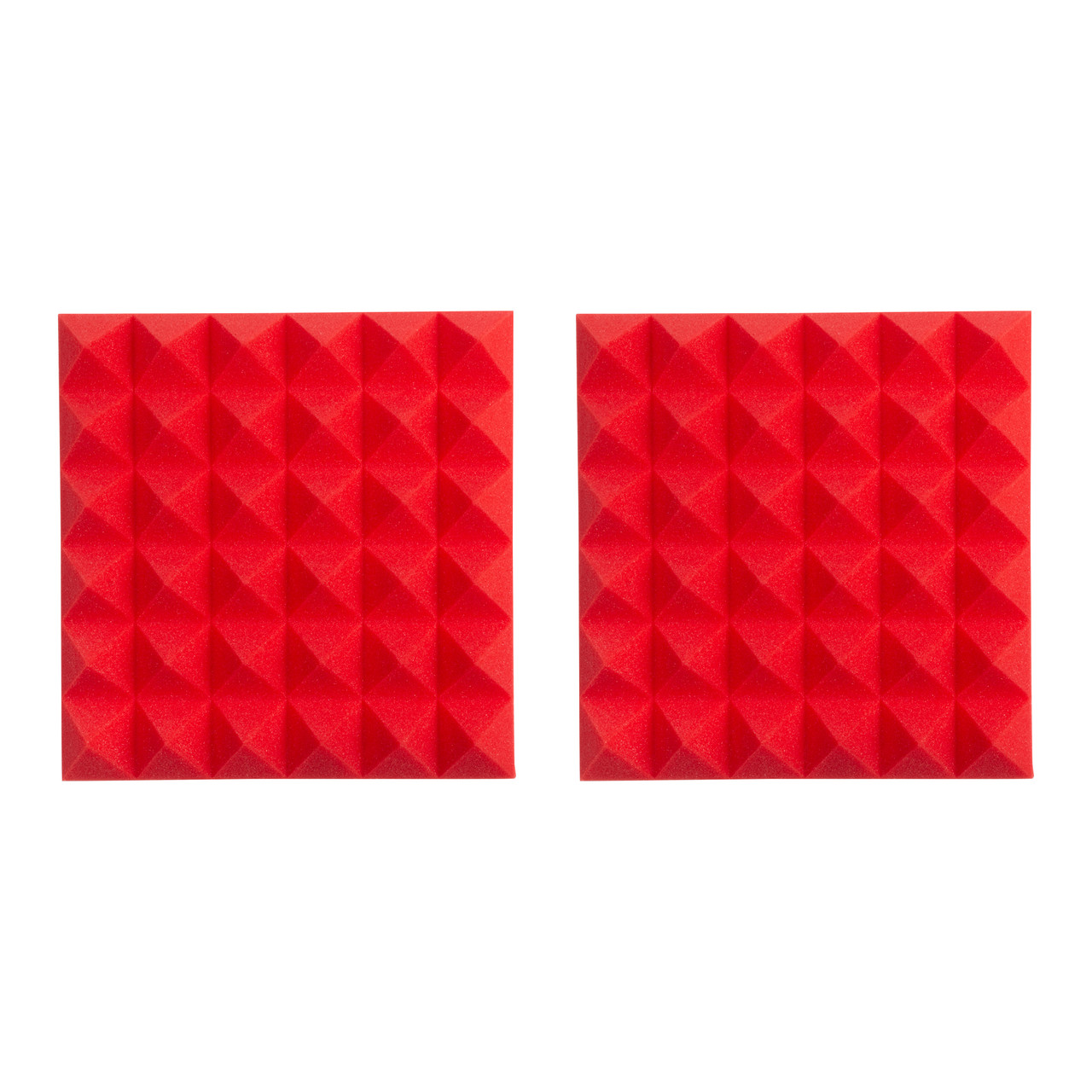 Gator GFW-ACPNL1212PRED-2PK 2 Pack Of Red 12×12″ Acoustic Pyramid Panel