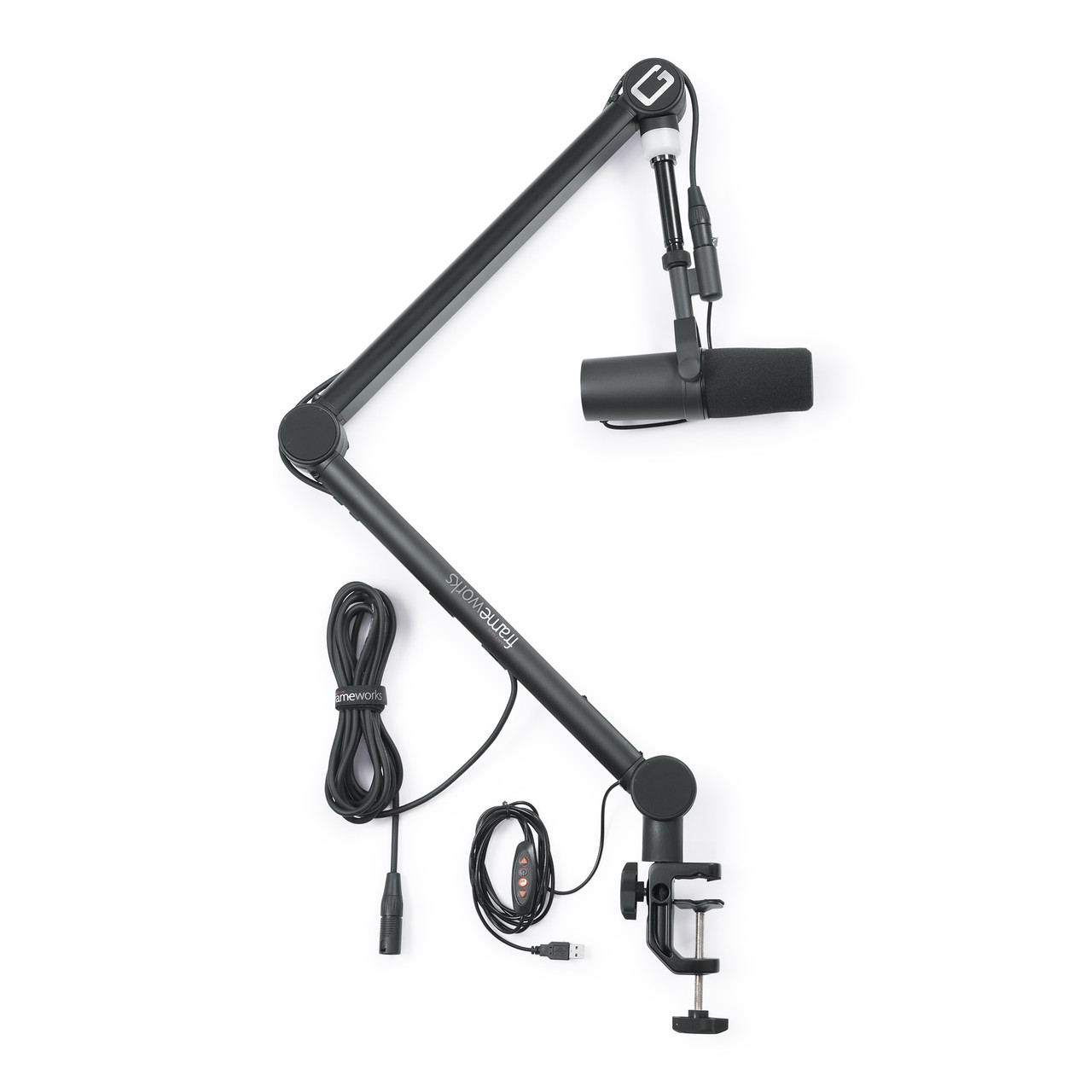 Gator GFWMICBCBM4000 Professional Broadcast Boom Mic Stand W/ Led Light 