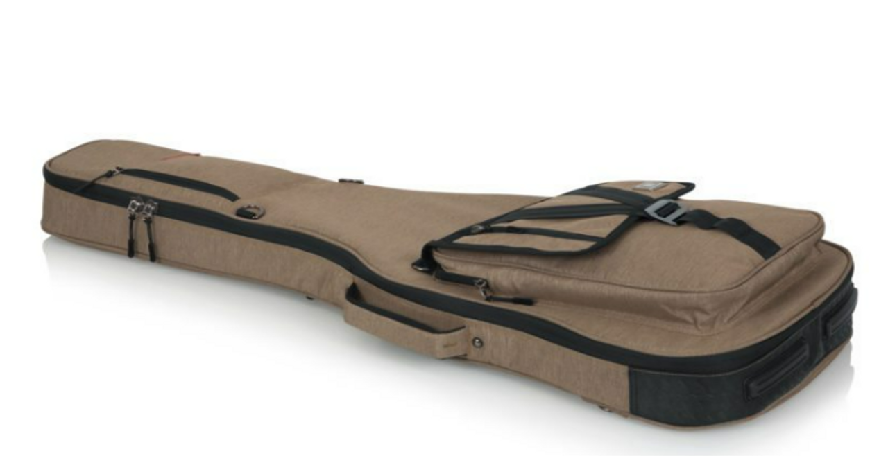 Gator GT-ELECTRIC-TAN Transit Series Electric Guitar Gig Bag with Tan Exterior