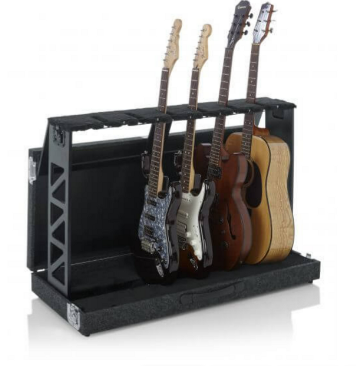 GATOR GTRSTD6 Compact Rack Style Six (6) Guitar Stand that Folds into Case