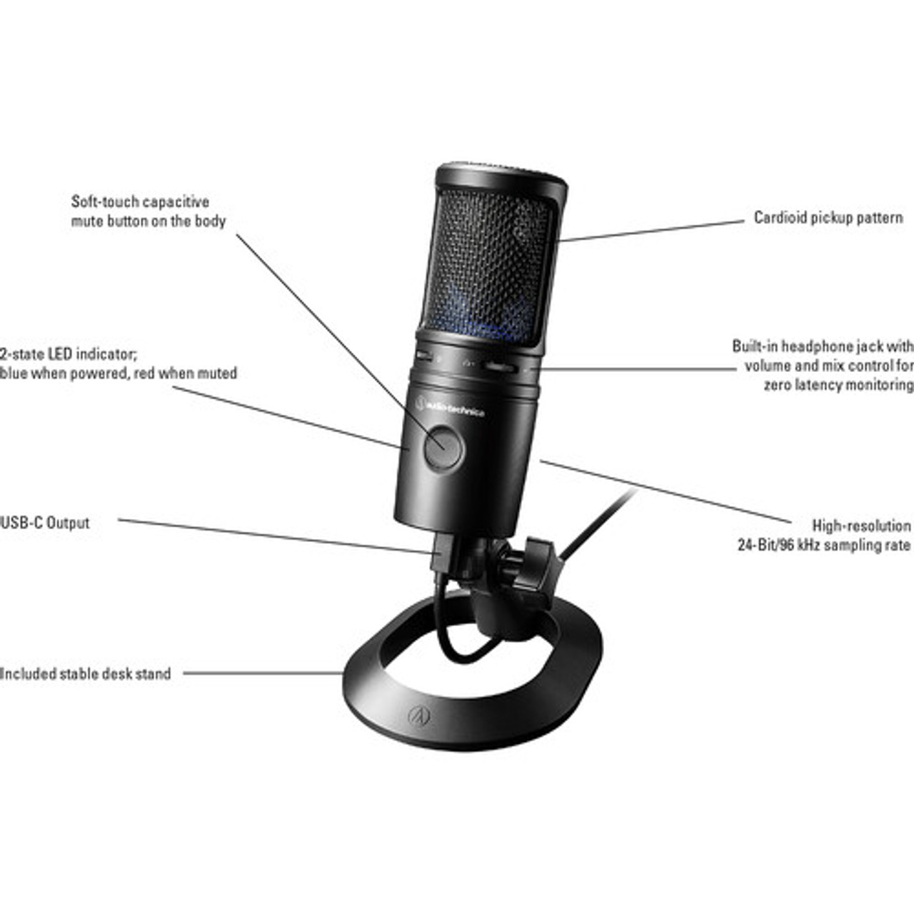 Audio-Technica AT2020USB-X Cardioid Condenser USB Microphone