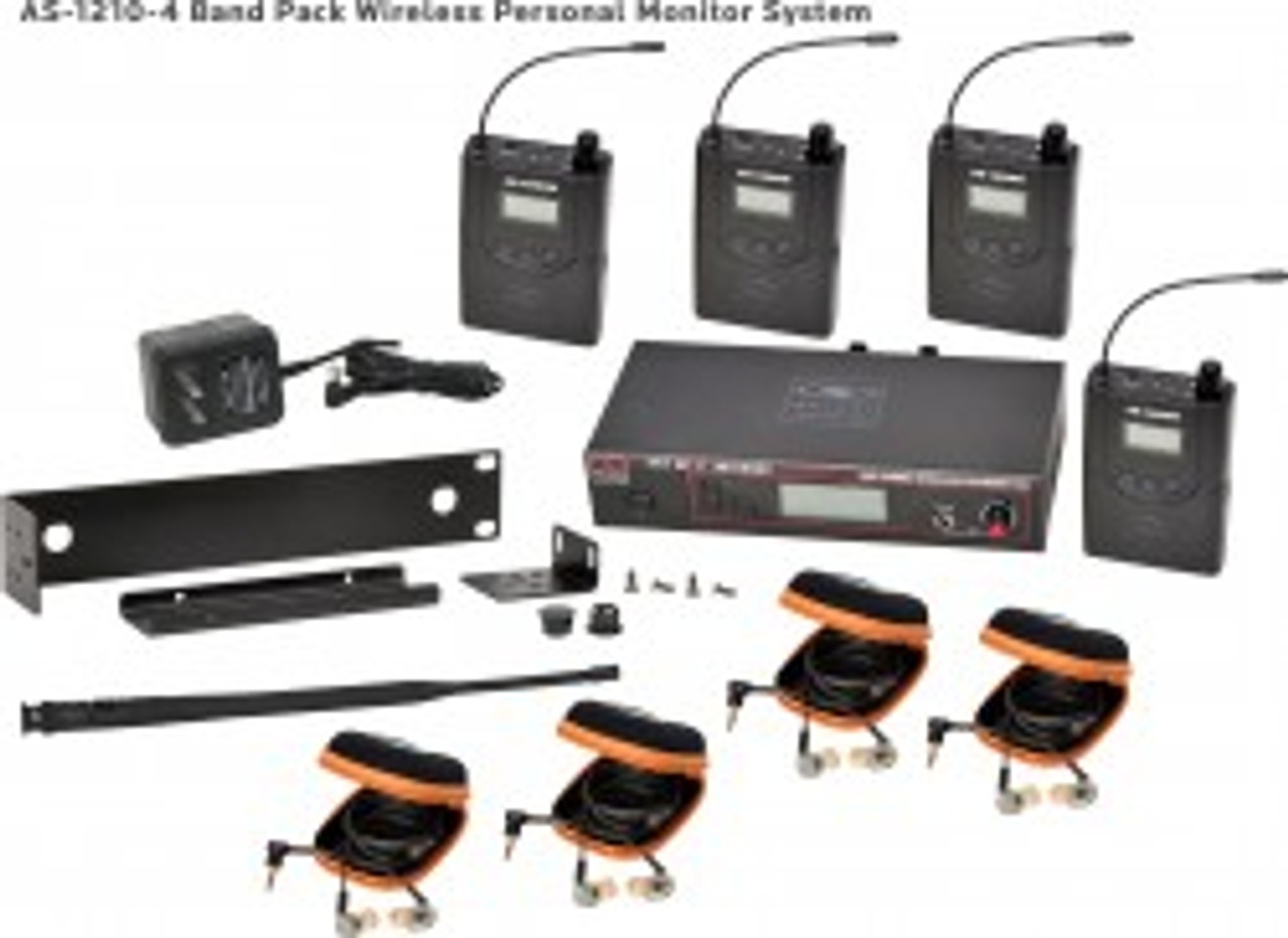 Galaxy Audio AS-1210-4* Wireless In-Ear Monitor Band Pack System With EB10 Ear Bud Upgrade