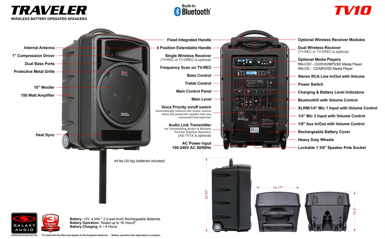 Galaxy Audio TV10-CT20HS00 TV10 Bundle