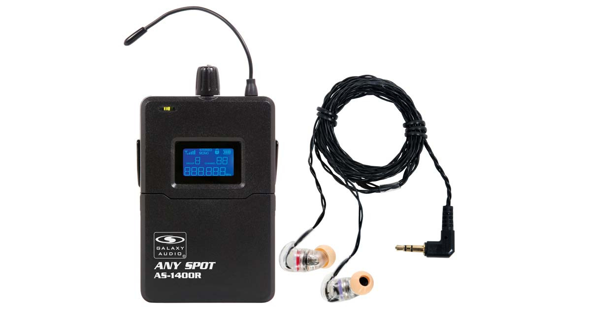 Galaxy Audio AS-1406* Wireless Personal In-Ear Monitor System With EB6 Ear Bud Upgrade