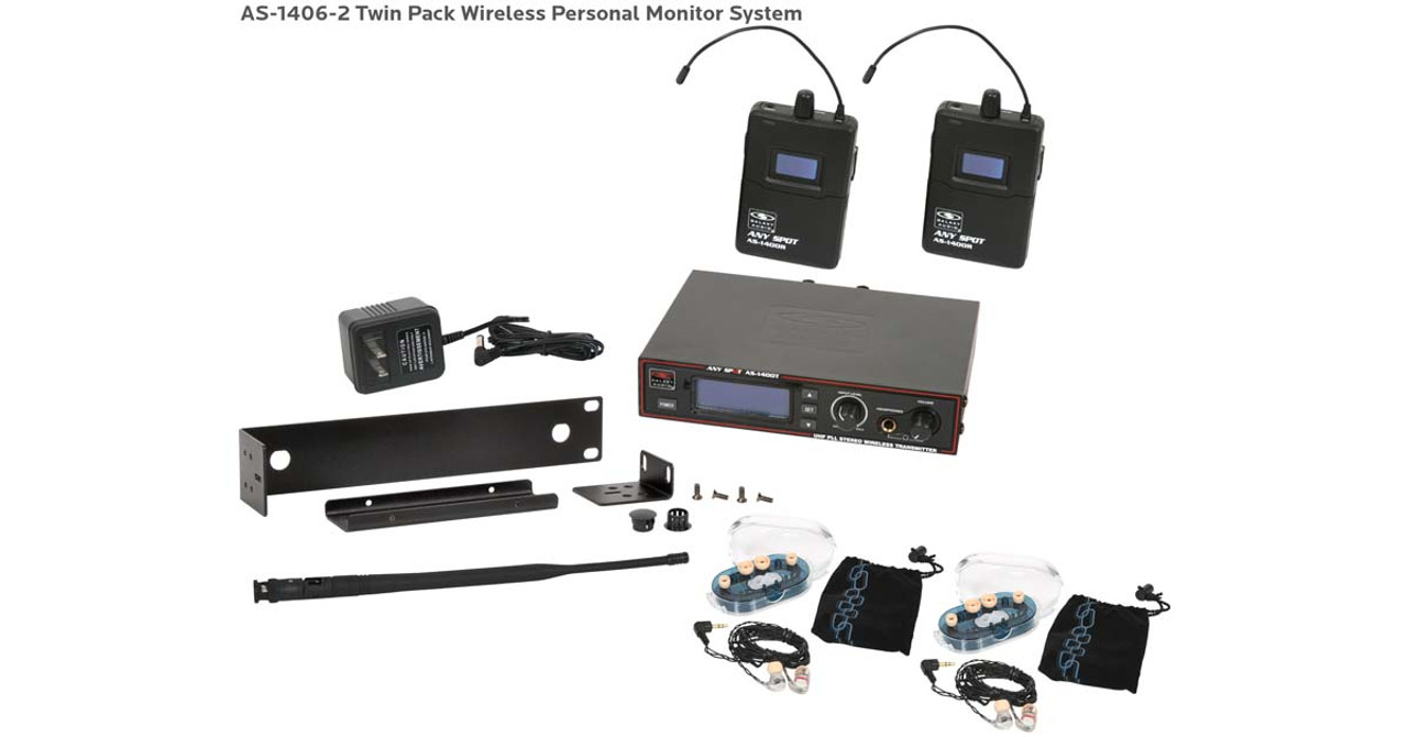 Galaxy Audio AS-1406-2* Wireless Personal In-Ear Monitor System With EB6 Twin Pack