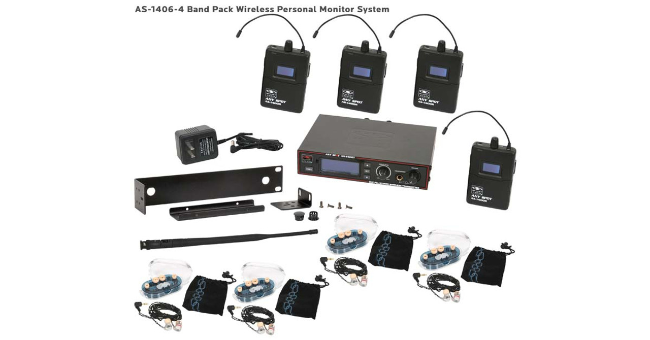 Galaxy Audio AS-1406-4* Wireless Personal In-Ear Monitor System With EB6 Band Pack