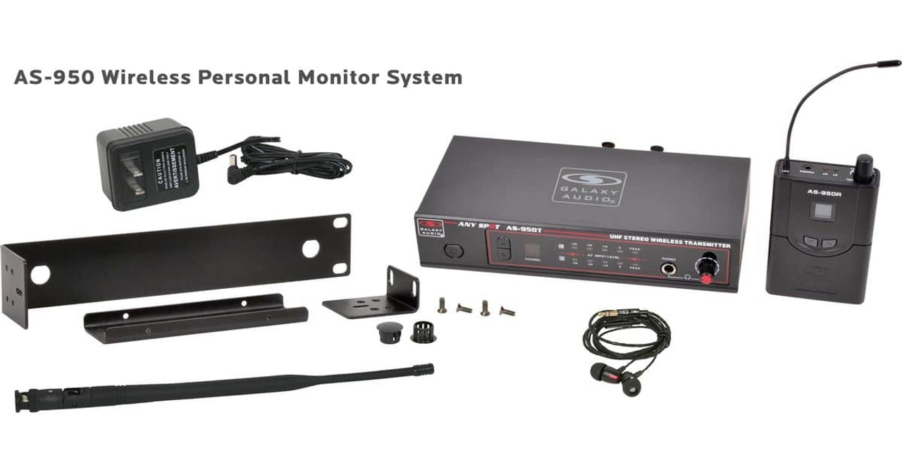 Galaxy Audio AS-950* 16 Channel Stereo Wireless Personal In-Ear Monitor System 