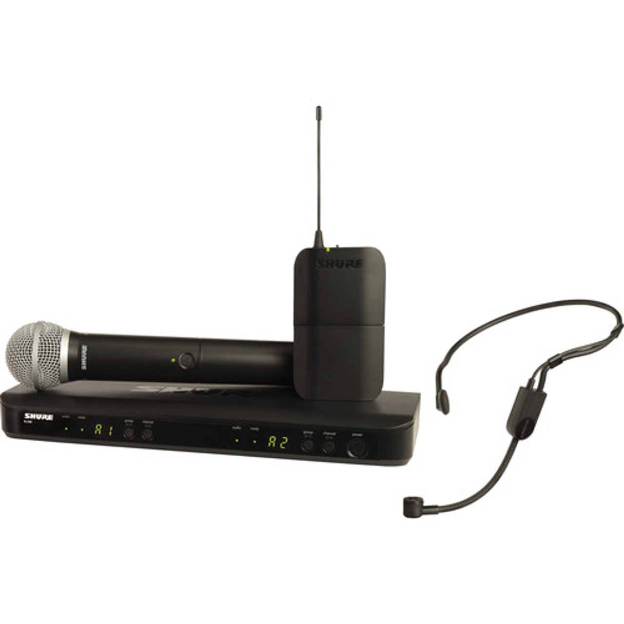 Shure BLX1288/P31-H10 Dual-Channel Wireless Combo Headset & Handheld Microphone System (H10: 542 - 572 MHz) (BLX1288/P31-H10)