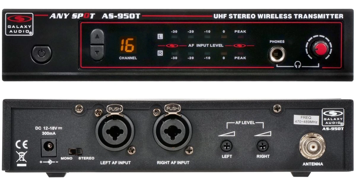 Galaxy Audio AS-950-2* Affordable Twin Pack In-Ear Monitoring System