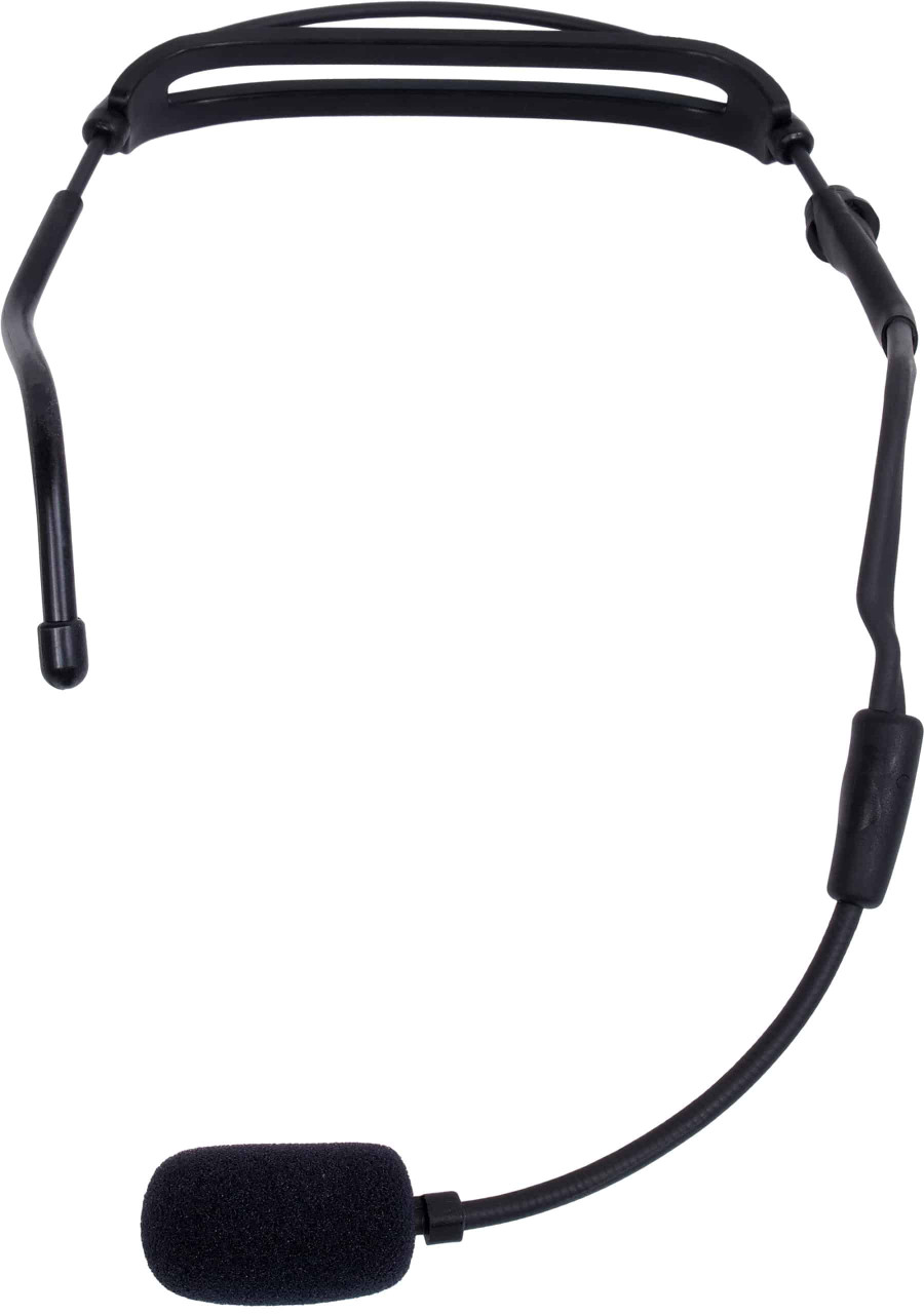 Galaxy Audio H2O7-BK-AT Heavy Duty Headworn Microphone With Detachable Cable Wired For Audio Technica 