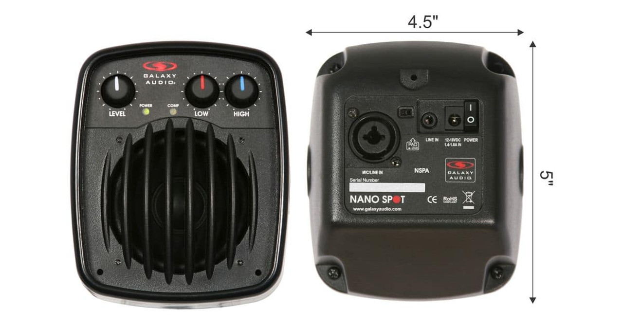 Galaxy Audio NSPA Nano Spot Professional Portable Nano Sized Powered PA Speaker