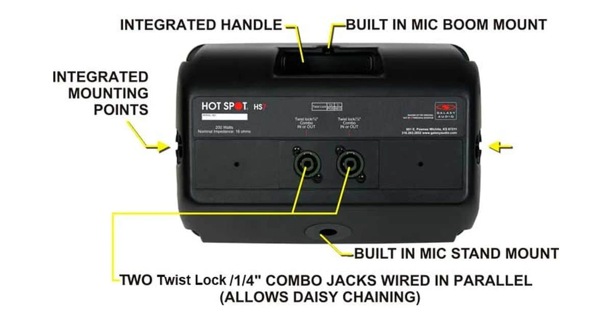 Galaxy Audio HS7 Hot Spot The Original Monitor For Live Stage Near-Field Vocal Monitoring