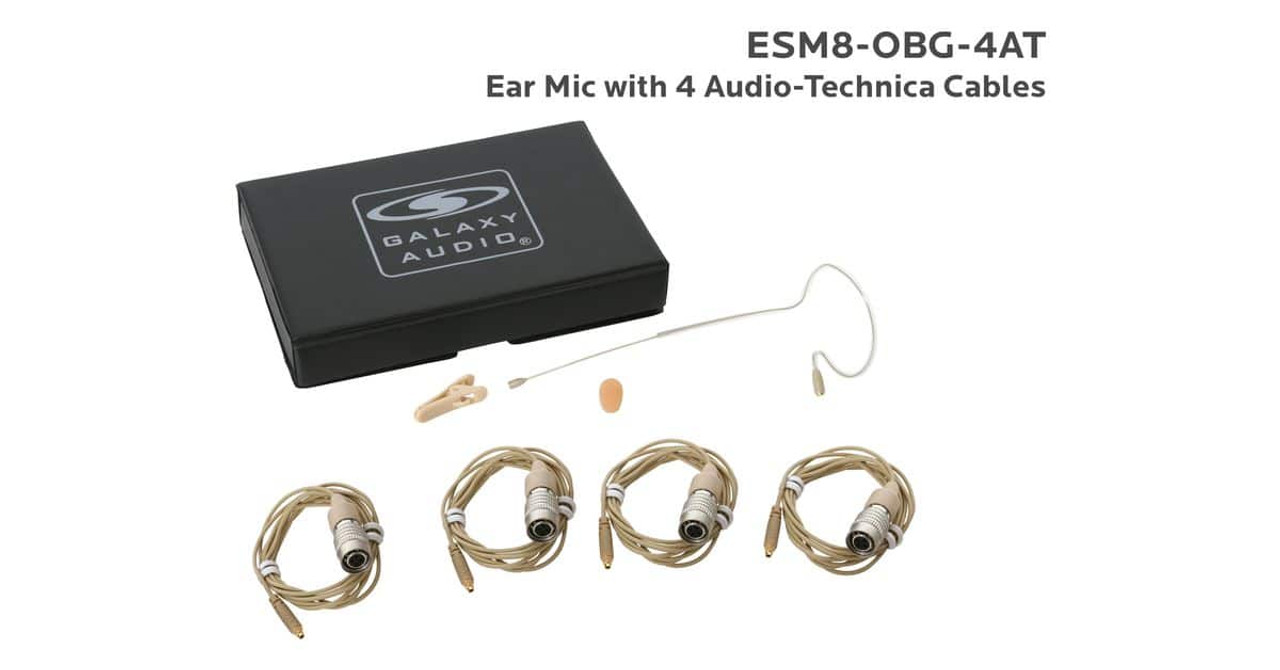 Galaxy Audio ESM8-OBG-4AT Beige Single Ear Headset With Generation 1 Audio-Technica Cables