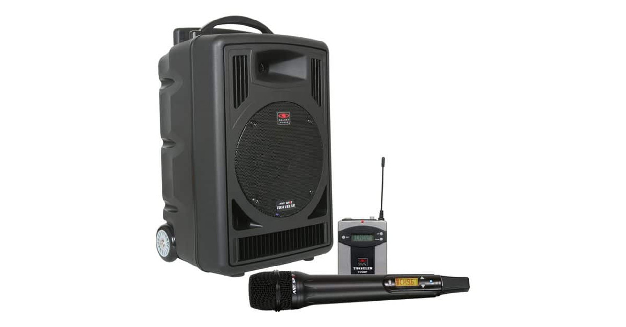 Galaxy Audio TV8-C020HH00 Traveler 8 Portable Wireless PA System With 2 Handheld Mics