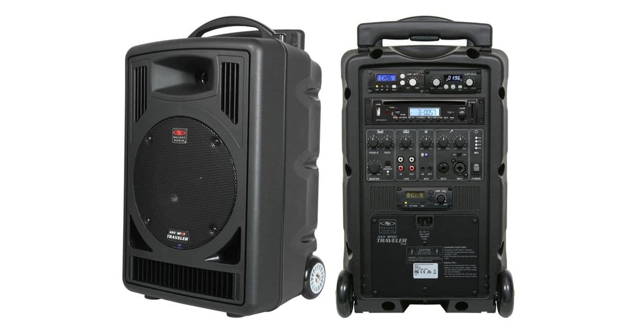 Galaxy Audio TV8-0010S000 Traveler 8 Portable Wireless PA System With Bodypack And Headset