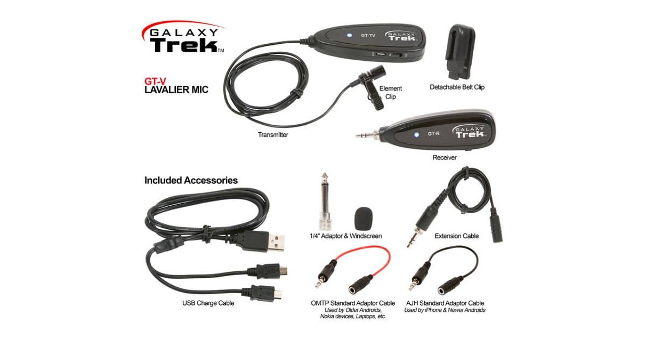 Galaxy Audio GT-VX Portable Trek Lavalier Wireless Mic