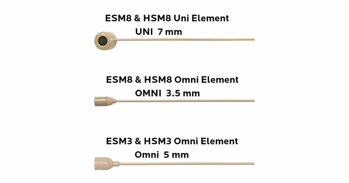 Galaxy Audio HSM8-OBG-4AT Beige Omni-Directional Headset Mic With 4 AT Cables