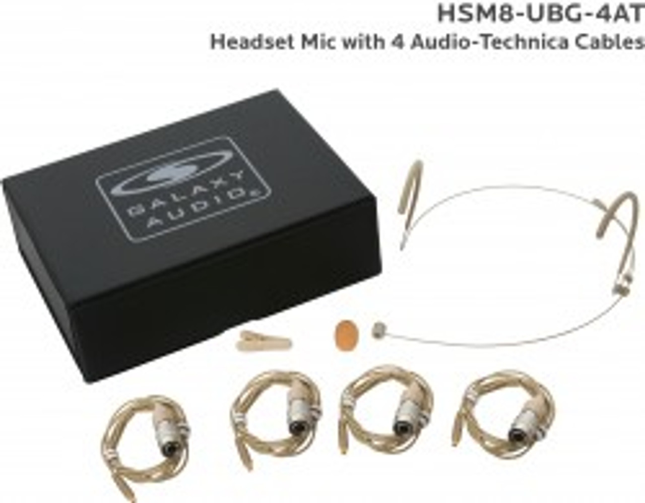 Galaxy Audio HSM8-UBG-4AT Beige Uni-Directional Headset Mic With 4 AT Connectors