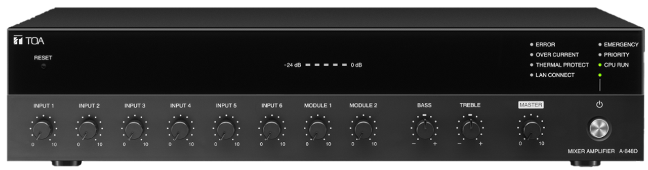 TOA A-848D 480W 800D Series Digital Mixer Amplifier