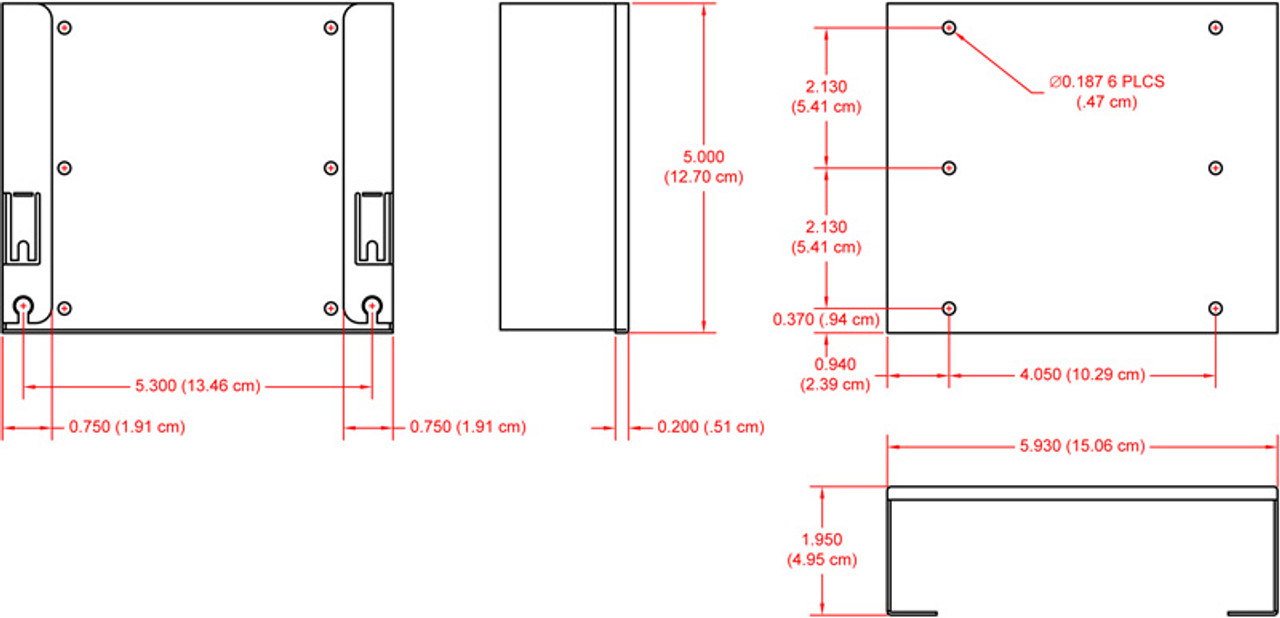 RDL RU-BR1 Mounting Bracket for RACK-UP Series (RU-BR1)