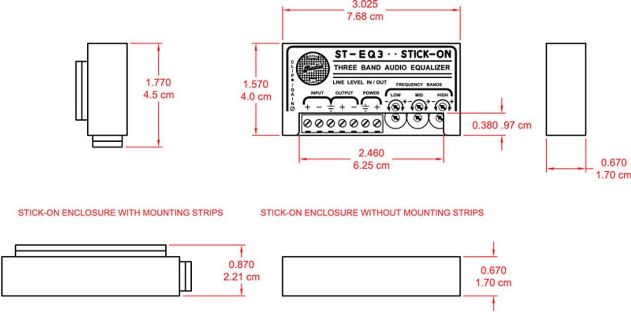 RDL ST-EQ3 3 Band Equalizer - Line Level (ST-EQ3)