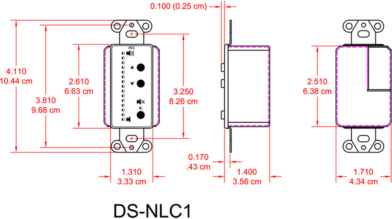 RDL D-NLC1 Network Remote Control with LED's (DNLC1)