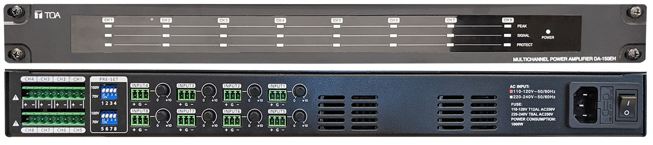 TOA DA-150EH-AM3CU Multichannel Power Amplifier