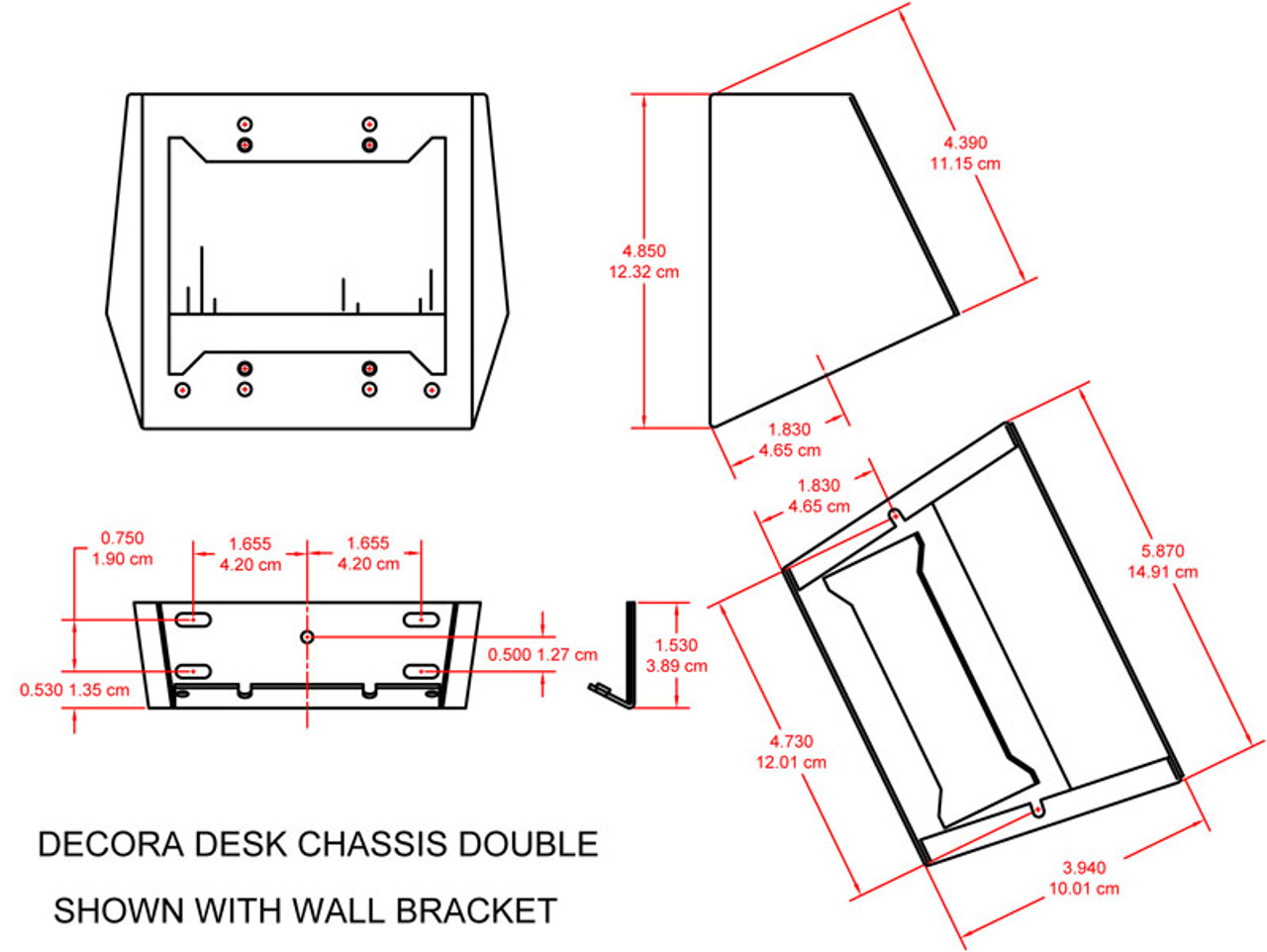 RDL DC-2 Desktop or Wall Mounted Chassis for Decora® Remote Controls and Panels (DC-2)