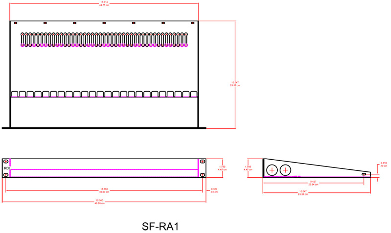 RDL SF-RA1 SysFlex® Rack Adapter (SF-RA1)