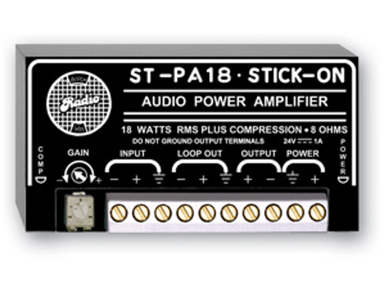 RDL ST-PA18 18 W Mono Audio Amplifier - 8 Ω (ST-PA18)